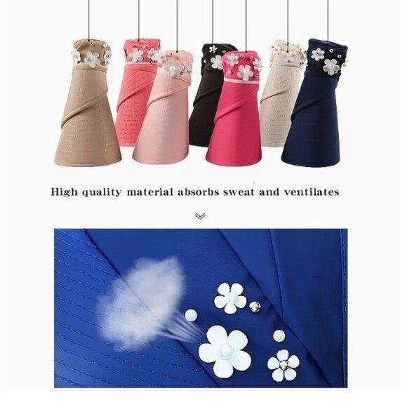 Penelope Skye Bright Pink Wide Brim Sun Visor Style Hat Gift Packaged - Picture 3 of 10